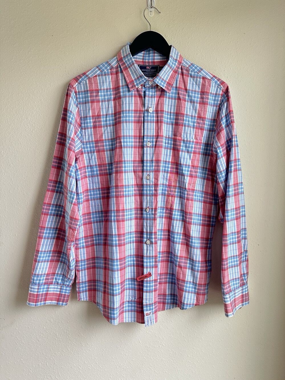 Vineyard Vines Men’s Murray Shirt Medium Slim Fit Plaid Multicolor